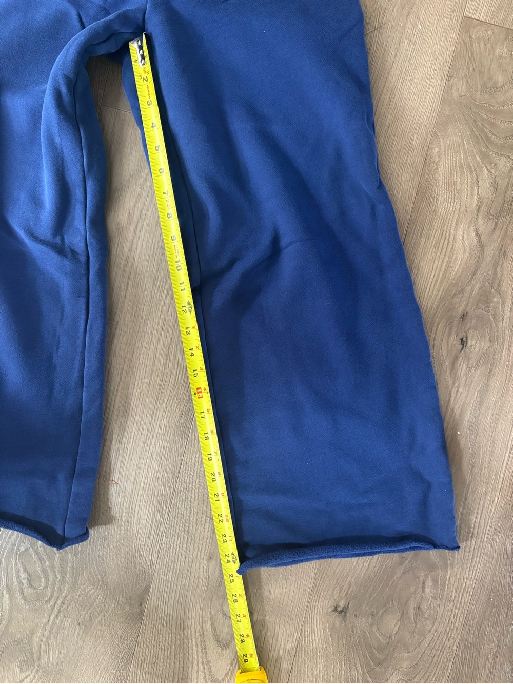 Aritzia Women's Mega Fit Blue Wide-Leg Fleece Sweatpants - Have been Cropped - Picture 3 of 5